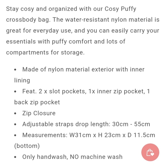 The Sophia Label Cosy Puffy Nylon Crossbody Bag in Pine- Olive Green - Picture 9 of 9